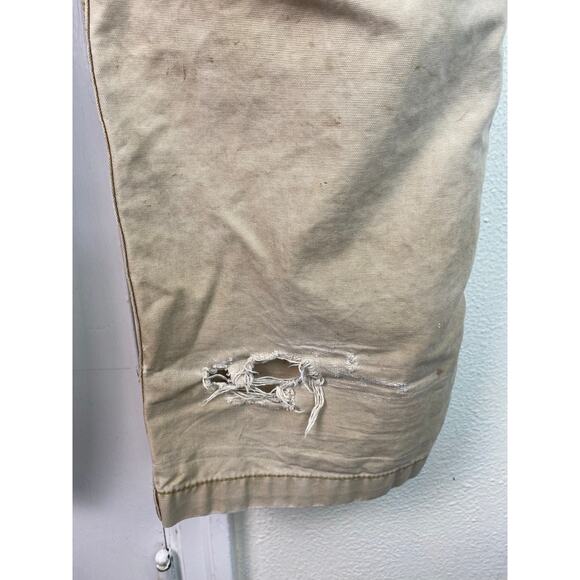 Carhartt Men's 34X34 Light Tan Relaxed Fit Distressed Cargo Utility Work Pants - Picture 5 of 10